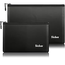 Otufan Dokumentenbox Feuerfest & Wasserdicht - Mit Schloss Für Wichtige Unterlagen 37x25,5x11,5cm