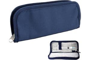 GMENTS Insulin Cooler Travel Case Small Medical Cool Bag Mini Diabetic Pouch Insulin Pen Cooler Travel Case Portable Cooling Organizer Packs Store 2 Pens Carrying Pouch for Storage Diabetes Supplie, Blue