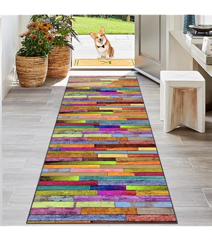 Tappeto Passatoia Moderno - Motivo Geometrico | Antiscivolo, Morbido E Facile Da Pulire - Foto 8