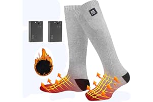 BESELOA Calcetines Calefactables Hombres Mujer, Eléctricos Recargables Calcetin Calefactable, 3 Ajustes De CalefaccióN para Caza/Esquí/Ciclismo/Pesca en Invierno
