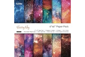 HYXODJY Bricolage Scrapbooking Papier de Fond Décoratif Vintage Fournitures D'Artisanat Décoratif Papier Bloc de Papier de Scrapbooking Simple Face Découpable Pour Bricolage Scrapbooking, 24 Feuilles