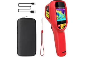 MAXRIENY BSIDE Caméra thermique 240×240 Résolution 15 Palettes de couleurs Caméra thermique infrarouge -20℃ à 550℃ 25Hz Caméra thermique portable rechargeable 50°FOV pour l'inspection des maisons HVAC