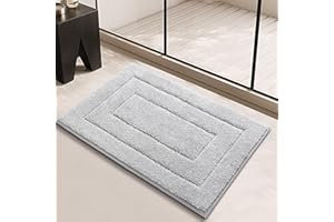 LIYUABU Mata łazienkowa 50 x 80 cm szara mata łazienkowa super chłonna można prać w pralce, maty pod drzwi do wewnątrz, mata kuchenna nadaje się do łazienek, wanien, toalety i kabin prysznicowych