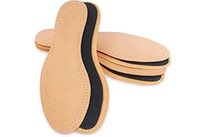 ‎SULPO SULPO 3 Paare Aktivkohle Einlegesohlen gegen Schweißfüße Perforierte Echt Leder / 3 Paare/Größe 36-47