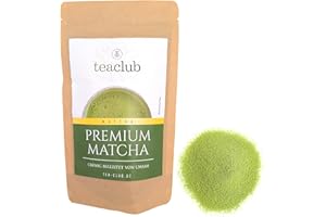 ‎TEACLUB Premium Matcha Tee Japan 100g - Laborgeprüft - Ceremonial Matcha Pulver für Matcha Zubereitung mit Umami-Note, 100% Natürliches Grüntee-Pulver ideal für Matcha Latte, TeaClub