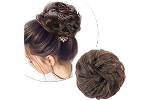 Silk-co Elastico Capelli Finti Posticci per Capelli Naturali Coda Extension Ciambella per Chignon 45g Elastico-Cioccolato