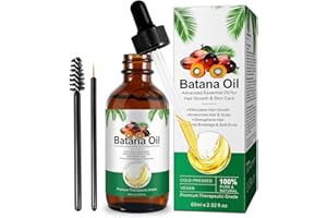IFUDOIT Aceite de Batana para Cabello 60 ml, Aceite Esencial de Batana 100% Puro Prensado en Frío, Promueve el Crecimiento del Cabello, Nutre el Cuero Cabelludo, Previene la Caída y Rotura del Cabello