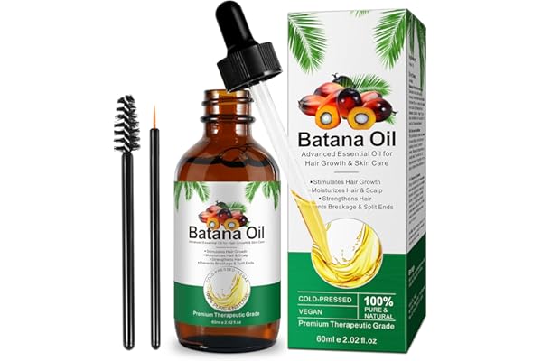 100% Pure & Naturelle Batana Hair Growth Oil-Elimine les pointes fourchues-Prévient la chute des cheveux-Augmente la brillance pour les hommes et les femmes-Pour des cheveux plus épais et plus forts-R