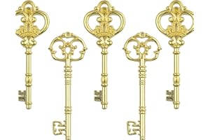 Makhry Mezclado 20 Extra Grande Antiguo Acabado de Estaño Llaves Esqueléticas Clave Rústica Para el Favor de la Fiesta de Boda