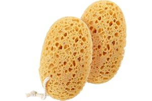 AOZUO 2 Stück Badeschwämme, Ultraweich Angenehme Haptik mit Dichtem Schaum Duschschwämme, Groß Peeling Körperschwamm für Sanfte Gründliche Reinigung für Empfindliche, Trockene Haut