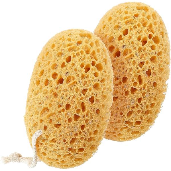 3 éponges De Bain En Nid D'abeille - Exfoliantes Douces Pour Corps Et Nettoyage Auto - 13,5 X 12,5 X 6,5 Cm