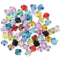 150 Stück Doppelkegel-Perlen, Acryl, Facettiert, 10x10 Mm – Schmuckzubehör In Crystal-Optik