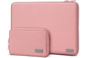 I INESEON 13,3 Cala Etui na Laptopa do MacBook Air/Pro 13, 13,3 Dell HP Lenovo, 13,5 Surface Laptop, Matebook D14, ASUS Zenbook 14 Ochronny Pokrowiec Sleeve z Etui na Akcesoria, Różowy