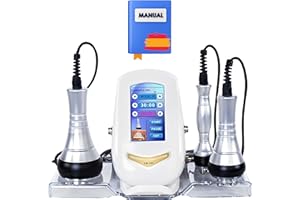 GENZO Radiofrecuencia Facial y Corporal - Aparato de Cavitacion y Radiofrecuencia 3 en 1 - Masajeador Profesional en Casa - Masajeador Facial Reafirmante Anti Flacidez- Maquina con 40 Khz y 3 Cabezales