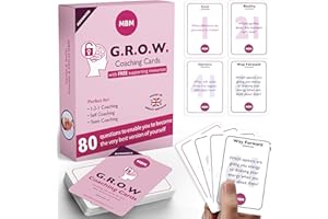 MBM 80 Advanced GROW Coaching Cards. Known as Flash Cards, Emotion Cards, Conversation Starters & Oracle Cards. Coach Gifts for Managers/Coaches. Use to Develop Emotional Intelligence & Life Skills