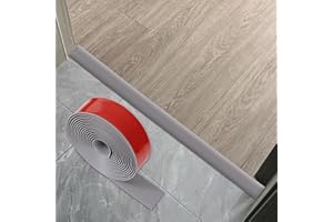 NUFLR Self Adhesive Vinyl Floor Transition Strip, PVC Door Strip Threshold Bar Door, Laminate Floor Flat for Flooring Edge Trim Grey Wood Joining Flooring Edge Trim Grey 5cmX2m(1.96in, 6.5FT)