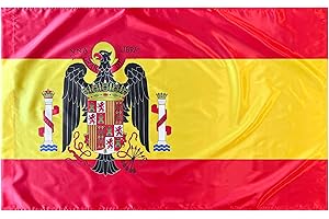 Durabol Bandera de España Escudo Aguila de San Juan Española Preconstitucional 150 x 90 cm Satén (1945-1977)