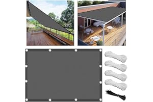 FLYSOUL Tenda a Vela Parasole 2x3m Vele Ombreggianti Impermeabile Rettangolare Vele Parasole da Giardino Protezione Solare Schermo UV con Funi di Tensione per Terrazze Balconi