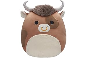 Squishmallows SQCR02407 - Shep der braune Stier 30 cm, offizielles Kelly Toys Plüsch, superweiches Kuscheltier