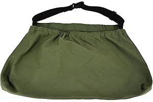 TIIYEE Ernteschürze, Obstsacktasche Erntereschürze Gartenschürze Jäten Von Gemüse Obst Sammeln Eiern Kräutern Schürze Gartenarbeit Kräuter Beeren Futtersuche Bauernmarkt für Gärtner Frauen Männer Militärgrün