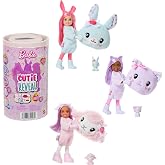 Barbie Cutie Reveal Sevimli Ayıcıklar Chelsea k&uuml;&ccedil;&uuml;k bebek ve aksesuarları, pel&uuml;ş hayvan kost&uuml;m&uuml; ve renk değişimi dahil 6 s&uuml;rp