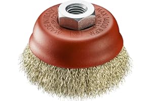 SIT TECNOSPAZZOLE SIT TE80 - Spazzola a Tazza per Smerigliatrice in Acciaio Ottonato - Ø80