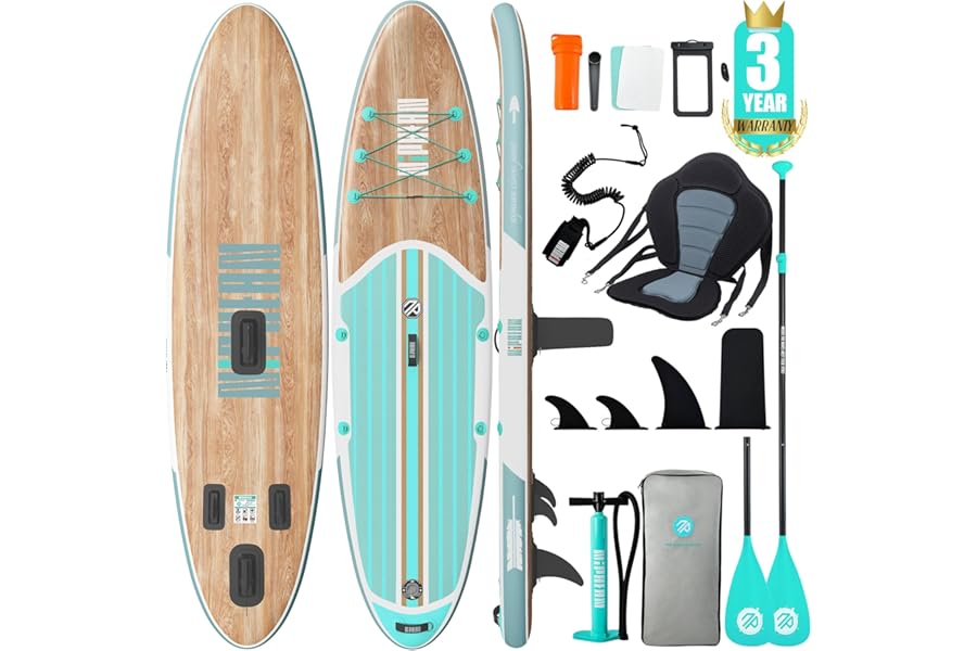 Niphean Inflatable Paddle Boards for Adults with All Accessories, 320cm Stand Up Paddle Board for All Skill Levels, SUP with 200kg Weight Capacity for 2 People, Inflatable Paddleboard with Seat