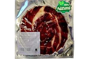 THE BLACK HOOF Jambon 100% Iberique BELLOTA Pata Negra et 100% naturel Tranche a Couteau et Affiné 36+ Mois - 100 grammes Jambon PATA NEGRA De porcs ibériques nourris avec des glands - Jambon Espagnol en Tranches