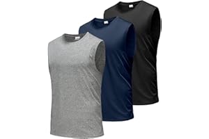 Boyzn Camiseta de tirantes para hombre, paquete de 3 unidades, para entrenamiento, fitness, culturismo, secado rápido, sin mangas, chaleco para hombre