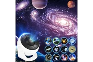 Comius Sharp Proyector de Cielo Estrellado Planetarium, 12 Discos Planetarios, Planetario Proyector Cielo Estrellado para Dormitorio (A)