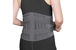 ABYON Back Support Belt for Men Women, Back Brace Adjustable and Breathable for Back Pain, Sciatica, Herniated Disc, Scoliosis, Bending Sitting, Standing, Heavy Lifting