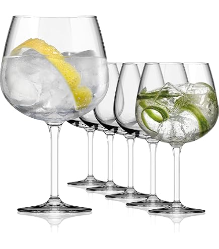 Verres à Gin Tonic Echo Zwiesel - Lot De 4, En Cristal Tritan, Hauteur 20,6 Cm, Passe Au Lave-vaisselle