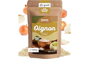 Oignon en Poudre Monte Nativo (500g) - Poudre d’oignon - Oignon moulus - Épices aromatiques séchées avec soin, idéales pour Cuisiner et Assaisonner - Arôme et Goût intenses