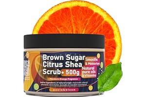 Poola & Bloom Gommage Corps Vanille Gommage Anti Age Exfoliant Hydratant au Beurre de Karité et Cacao pour Peau Douce et Éclatante 500g