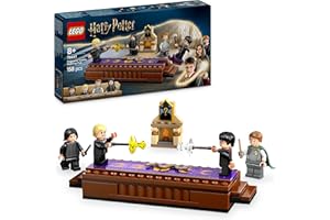 LEGO Harry Potter Castello di Hogwarts Club dei Duellanti, 4 Minifigure di Draco Malfoy, Gilderoy Lockhart e Severus Piton da Collezione, Gioco Magico con Funzione di Ribaltamento, Bambini da 8 Anni