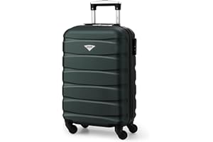 ASAB 4 Wheel ABS Hard Shell Cabin Suitcase Carry on Suitcase Cabin Bag Waterproof Lightweight Combination Lock with Telescopic Handle Large Suitcase with Wheels Approved for Over 100 Airlines (Green)