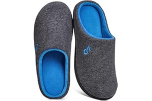 VeraCosy Men's Two-Tone Memory Foam Slippers