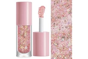 HTRUIYATY Gel Paillettes Visage Cheveux et Corps pour Paillette de Sirène,Visage Maquillage Paillette Festival Halloween Carnaval