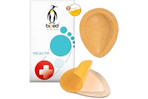 biped 2 paia di pelotte ortopediche per piede piatto in pelle a forma di goccia - sostegno retrocapitale - da incollare nelle scarpe e nei sandali z1781(39-40)