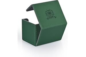 UAONO Deck Box für MTG Yugioh, Magnetic Kartenbox für 120+ hüllen Karten, Premium Sammelkarten Box mit 2 kartentrenner Kompatibel mit Magic Commander Trading Cards(Green,Emerald)