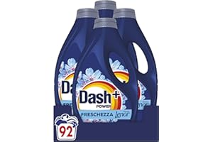 Dash Power Detersivo Liquido Lavatrice, 92 Lavaggi (4x23), Freschezza Di Lenor, Risveglio Primaverile, rimuove addirittura gli odori di sudore vecchi di 7 giorni, per una pulizia impeccabile