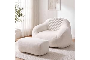 Sittsäck fåtölj fluffigt manchestertyg, stor sittsäck snöre med fyllning, saccosäck stol, bekväm fåtölj vardagsrum, lounge, s