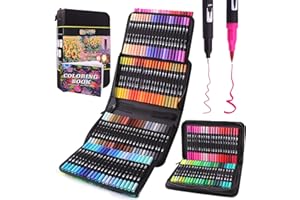 Bonala Brush Pen Set, 132 Doppelspitze Pinselstifte Filzstifte für Erwachsene für Kalligraphie Malen, Skizzieren, Malen für Erwachsene – Geschenk für Kinder