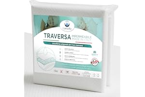 GENERICO Camaèlia - Traversa Impermeabile Matrimoniale 160x200 | Traverse Letto Coprimaterasso Impermeabile Matrimoniale Traspirante e Lavabile | Proteggi Materasso anallergico Antiacaro Made in Italy