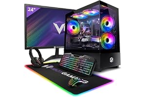 Vibox III-168 Gaming PC - 24" Monitor Bundle - Eight Core Intel i7 10700F Processor - Nvidia RTX 4060 8GB Graphics Card - 16GB RAM - 1TB NVMe SSD - Windows 11 - WiFi