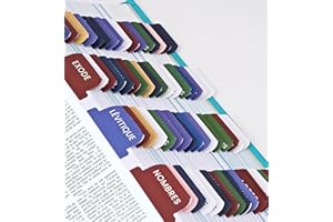 TEENA WORDS OF POWER 80 onglets bibliques en français en version catholique, protestant et témoin de Jéhovah – séparateur pour Bible aux couleurs liturgiques, marque-page, étiquette chrétien (Bible Louis Segond)
