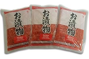 OTSUMAMI-LAND Benishouga Beni-Shoga eingelegte Ingwerstifte, Aokappa Gurken, Fukujinzuke, Shibazuke, Tsukemono, eingelegtes japanisches Gemüse 3 x 200g