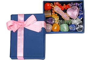 ABHISUBYA Gifts for Women - Crystals - Crystals and Gemstones - Healing Crystals - Seven Chakra Stones - Gift Set Women - Meditation Accessories - Crystal Gift - Gift Sets for Women