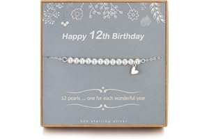 TISSGIRL 12 Year Old Girl Gifts - Sweet Pearl Bracelet Gifts for 12 Year Olds Girls, Adjustable Pearl Bracelet, Presents for 12 Year Old Girls Ideas