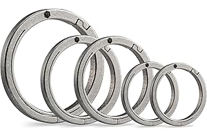 KeyUnity Titan-Schlüsselanhänger mit seitlichem Druck, minimalistischer, geteilter Schlüsselanhänger mit Schnellverschluss für Karabiner, Autoschlüssel und Hausschlüssel